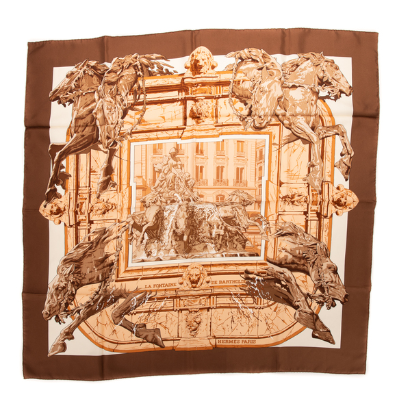 Hermes Scarf La Fontaine de Bartholdi by Vladimir Rybaltchenko - Picture 1 of 2